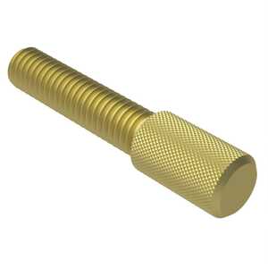 Lyn-Tron 1/4" - 20 Brass Push Type Thumb Screw, 1-1/2"L