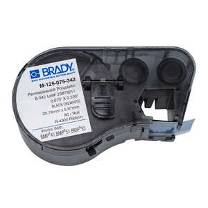 Brady BMP51 BMP53 BMP41 PermaSleeve Heat Shrink Polyolefin Wire Marking Sleeve, 80/Cartridge, Maximum Wire Gauge 16 - OBSOLETE