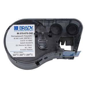 Brady BMP51 BMP53 BMP41 PermaSleeve Heat Shrink Polyolefin Wire Marking Sleeve, 80/Cartridge - OBSOLETE