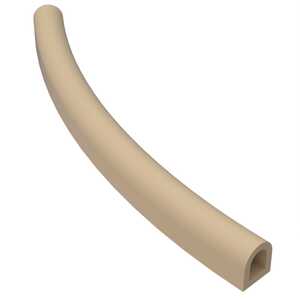 Conductive EMI Shielded Hollow D Gasket, Pure Silver Filled Silicone, Tan, 65 Durometer, .156" W X .078" H, Config. A