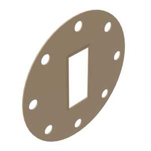 Conductive EMI Shielded Circular Wave Guide Gasket, Pure Silver Filled Silicone, Tan, 65 Durometer, 3.125" OD, Config. B