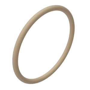 Conductive EMI Shielded O-Ring, Pure Silver Filled Silicone, Tan, 80 Durometer, 2.011" ID, Config. D