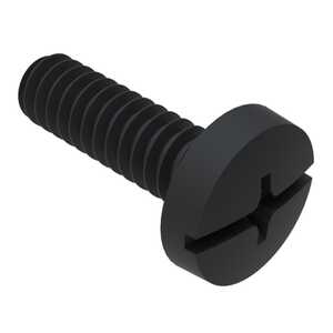 Essentra 1/4"-20 X 1" Long, Combo, Binding Head, Nylon Machine Screw, Black