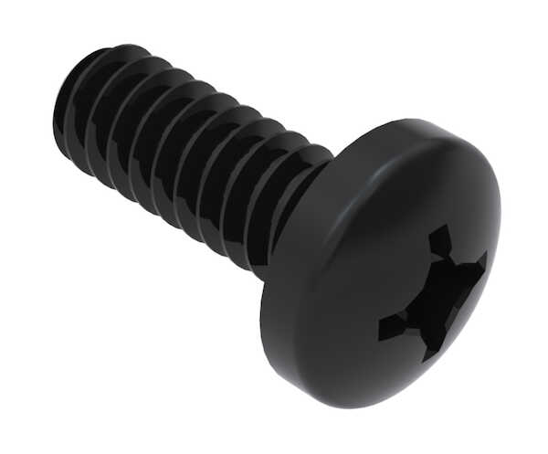 Albany County Fasteners #10-32 Black Oxide Stainless Steel Phillips Pan Head Machine Screws – Choose Size