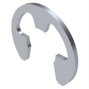 Rotor Clip External ANSI Metric E Ring 12mm Shaft Dia, Spring Steel, Zinc Clear Chromate