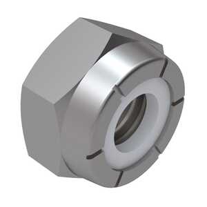 1/4"-20 Stainless Steel,Nylon Hex Nut, Passivated