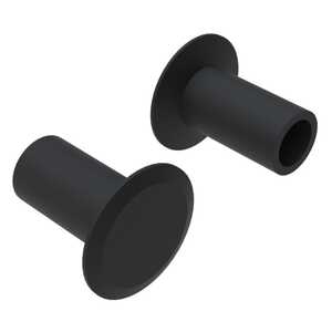 150 Degree Flat Countersunk Head Semi-Tubular Rivet, .146" Dia, .438" L, Brass, Black Oxide