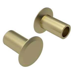 150 Degree Flat Countersunk Head Semi-Tubular Rivet, .146" Dia, .250" L, Carbon Steel, Cadmium