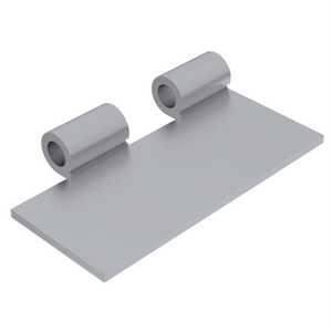 1" Long Continuous Hinge, Aluminum, Anodized, Type H, 2" Open Width. MS20257HP6-100