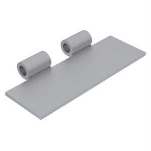 10" Long Continuous Hinge, Aluminum, Plain, Type X, 1-1/16" Open Width. MS20257X2-1000