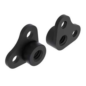 1/4-28 A286 Stainless Steel, Corner Nut Plate w/ Plain Holes Holes, Dry Film Lubricant Plating