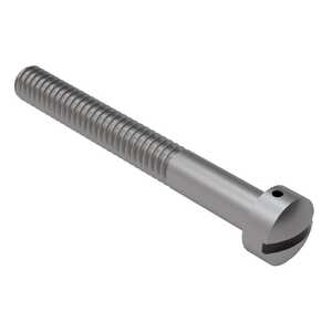 1/4-28 X 2-1/2" Long, Drilled Fillister Head Machine Screw, Slotted, Stainless Steel, Passivated, Partially Threaded, MS35276-289