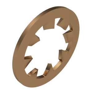 #10 Internal Tooth Lock Washer, .195" ID, .381" OD, .020" - .025" Thickness, Phosphor Bronze, MS35333-107