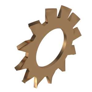 #10 External Tooth Lock Washer, .195" ID, .410" OD, .018" - .024" Thickness, Phosphor Bronze, MS35335-88