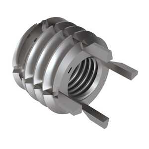 1-12 Solid Wall Insert w/ Internal Thread Lock, A286 Stainless Steel, Passivated, Extra Heavy Duty, Key Locked, 1-1/2"L
