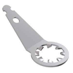 Lock Washer Terminal Lug, 30°, 27/32" Length, 15/32" Width, #10 Stud, Wire Ramge 12-20 AWG, Phosphor Bronze, Tin