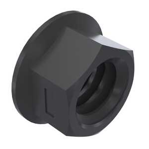 2-56 Steel, Hex Flanged Locknut. Cadmium & Dry Film Lubricant.