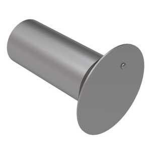 100 Degree Flush Head Solid Rivet, .062" Mounting Hole Dia., 1/2" L, A286 Stainless Steel, Passivated