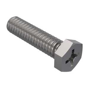 1/4"-28 x 1-1/16" Long, Hex Head Screw, A286 Stainless Steel, Passivated