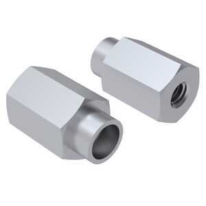 1/4" Hex Aluminum Alloy Swage Standoff, 6-32, 3/16" L, Chemical Film