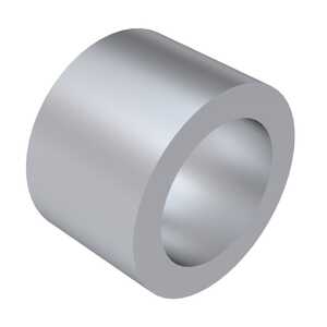1-1/8" Round Spacer, 1.002mm ID, Aluminum Alloy, 5/8" L, Anodized Grey
