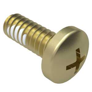 1/4"-28 X 5/16" Long, Phillips, Pan Head Machine Screw. Steel, Cadmium, Nylon Patch, 250° F