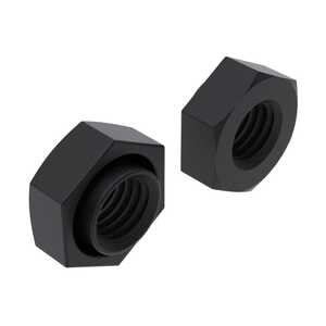 1/4"-28 Hex Locknut, Low Height, Steel, Cadmium Plated W/ Dry Film Lubricant