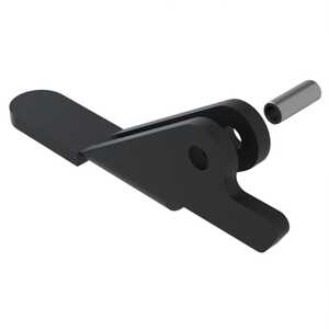 Birtcher Series 71 Aluminum 6061-T6 Extractor, .063" Board Thickness, Left Hand, Bent Handle, Anodize Per MIL-A8625, Black