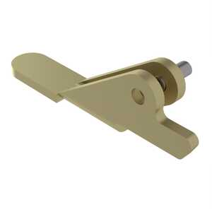 Birtcher Series 71 Aluminum 6061-T6 Extractor, .094" Board Thickness, Left Hand, Bent Handle, Chem Film Clear, ESD Symbol