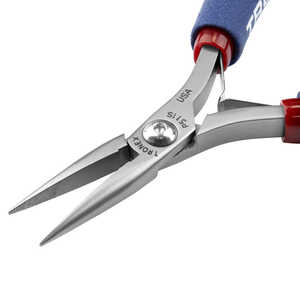 Tronex Plier, Chain Nose, Long Jaw, Serrated Tips, Standard Length Handles, Carbon Steel