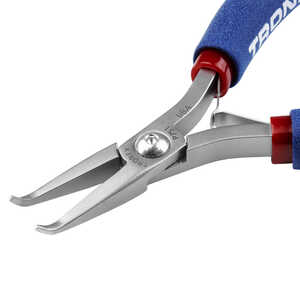 Tronex Plier, 60° Bent Nose, Smooth Jaw, Fine Tips, Long Ergonomic Handles, Carbon Steel
