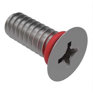 Zago 4-40 X 1/4" L, Phillips, 100 Degree Flat Head Sealing Screw, Stainless Steel, Silicone O-Ring