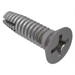 #10 X 1-1/2" Long, Flat 82° Head, Type F Thread Cutting Screw, Phillips, Stainless Steel, Passivated