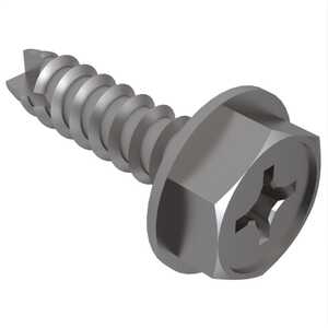 #10 X 1/2" Long, Indented Hex Washer Head, Type BT25 Thread Cutting Screw, Phillips, Stainless Steel. Specification - ASME B18.6.3 Ex L Tolerance