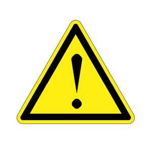 ISO Warning Symbol Label Card
