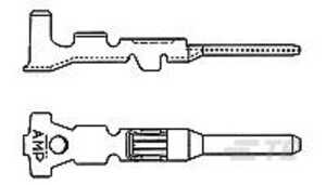 AMP Non-Insulated Pin Terminal, 22.70mm L, 18-15 AWG, 1.50mm Pin Dia., Copper, Pre-Tin, 4000/Reel