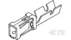 AMP Receptacle Contact, 22-18 AWG, Snap-In Contact Retention, Straight, Crimp, Phosphor Bronze, Gold Flash, Power, 1/Each