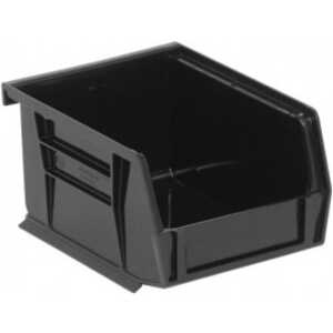Quantum Storage Conductive Ultra Hang & Stack Bins, 5-3/8" L x 4-1/8" W x 3" H, Black