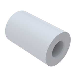 Heyco 1/4" Round Spacer, 9/64" ID, Nylon, 9/16" L, Natural