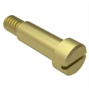 Lyn-tron 1/2" x 1" L Socket Precision Slotted Shoulder Screw, Brass.