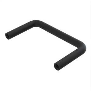 Amatom 1/2" Round Internal Thread Handle, 6" L X 2" H, 10-32, Aluminum, Anodized Black Satin