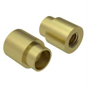 Lyn-Tron 1/4" Round Brass Swage Spacer, 3/16" L, .075" Shank L