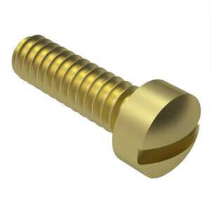 0-80 X 1/2" Long, Slotted Fillister Head, Machine Screw. Brass. Specifications - ASME B18.6.3
