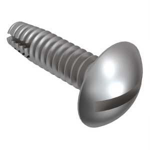 #10 X 1" Long, Truss Head, Type F Thread Cutting Screw, Slotted, 410 Stainless Steel, Passivated