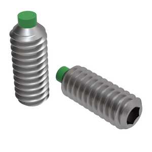 ASM 8-32 X 1/2" Long, Nylon Tip Point, Socket Set Screw. Hex Drive, Stainless Steel
