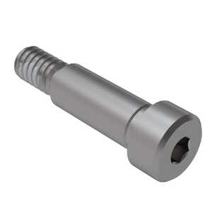 1/4" X 1/4" Socket Head Shoulder Screw, Stainless Steel, Nylon Patch