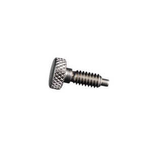 Vlier Stainless Steel Knurled Knob Non-Locking Retractable Plunger 1/4"-20 Outside Thread