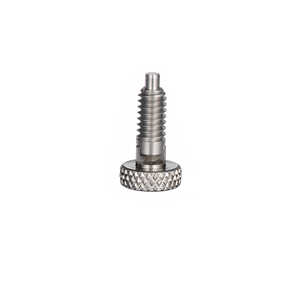 Vlier Stainless Steel Knurled Knob Locking Retractable Plunger 1/4"-20 Outside Thread