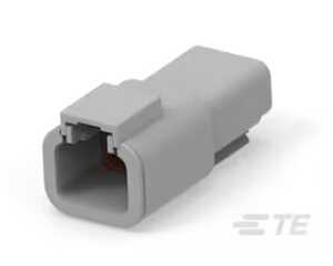2 Pos Housing for Male Terminals, Wire to Wire, 6.71mm Centerline, Sealable, Gray, Wire & Cable, Power, Hybrid