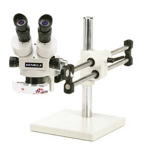 Meiji Techno Stereo-Zoom Microscope System, Standard Range 3.5-45x, 10X Eye Pieces, 0.5x Lens, Micro-Lite® FL1000 Fluorescent Ring Illuminator